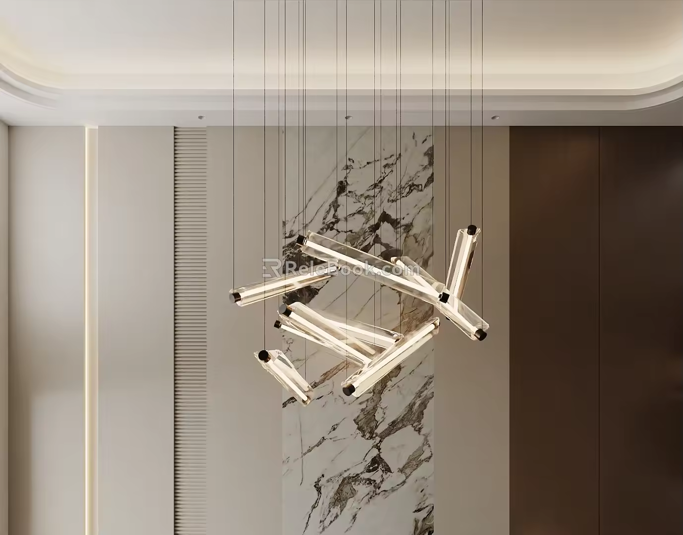 Chandelier pick empty chandelier crystal chandelier 3d model