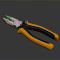 Pipe pliers vise bench vise wrench tool hardware tool processing tool furniture 3d model