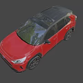 Red SUV With Black Roof And Modern Exterior Design Featuring Black Wheels