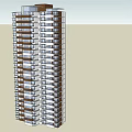 Modern High Rise Apartment Building Exterior Design With Balconies And Windows