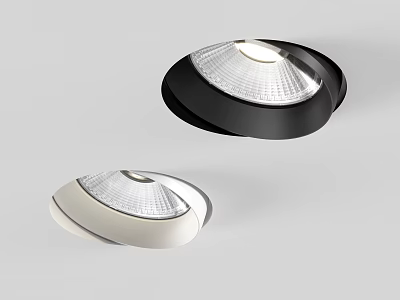 Modern Black And White Downlight Spotlights With Sleek Slim Design For Ceiling Lighting 3d model