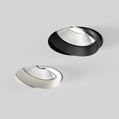 Modern Black And White Downlight Spotlights With Sleek Slim Design For Ceiling Lighting 3d model
