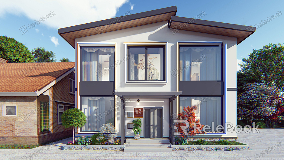 Modern single-family villa villa exterior model