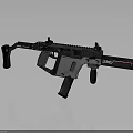 Modern Tactical Weapon with Rail System Black Gray Design Ergonomic Grip and Barrel 3d model