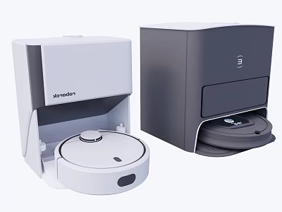 Intelligent Machine Robotic Vacuum With Auto Dust Collection Base And Function 3d model