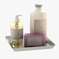 Elegant Bathroom Accessories Set With Lavender Hand Soap Dispenser Soap Bar And Tray