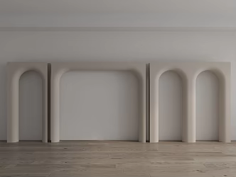 French door opening indoor arc pass arc door opening without door cover arc pass round arch door opening 3d model