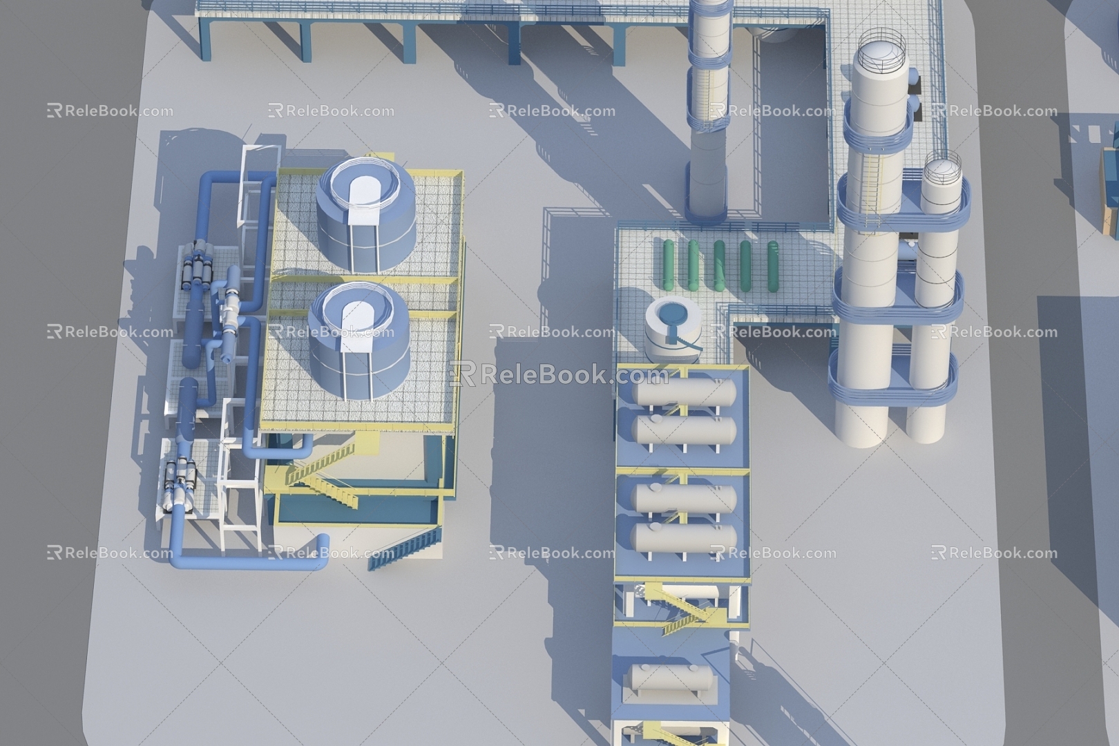 Plant industrial atmosphere 3d model