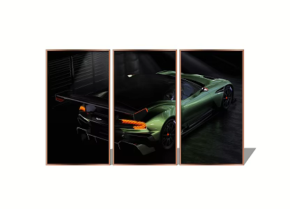 Modern decorative painting net red tremolo super car 3d model