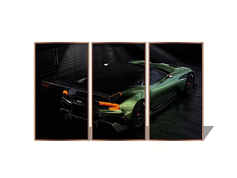 Modern decorative painting net red tremolo super car 3d model