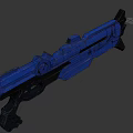 Futuristic Blue Gun Design With Modern Sci Fi Elements And Details 3d model