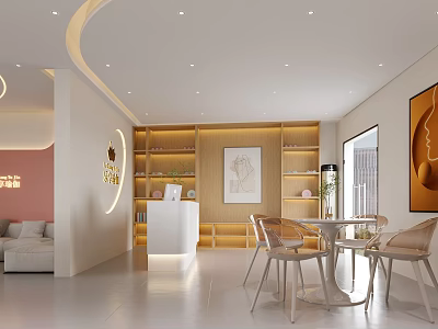 Fitness Studio Interior With Bright Lighting And Modern Decor 3d model