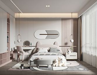 Modern Children's Room Children's Room Daughter Room 3d model