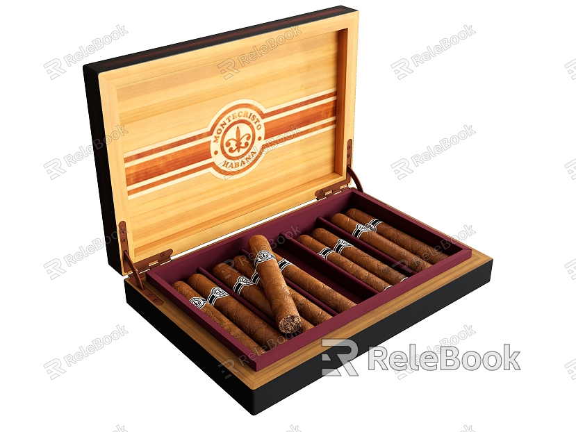 wooden box cigar model