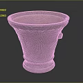 Decorative Metal Hardware Tools Storage Pot With Rope Patterns And Young Inscription