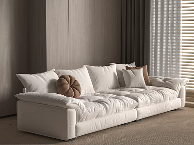 French Multiplayer Sofa 3d model