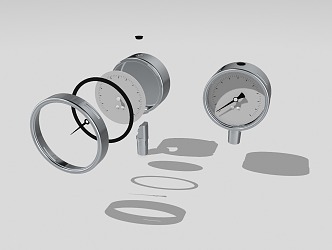 126NN004 Pressure Gauge 3d model