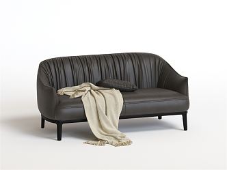 modern double sofa leisure sofa 3d model