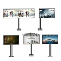 Outdoor Billboards Displaying Car Ads People Images And Brand Promotions With Clear Visuals