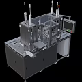 Industrial Automated Manufacturing Equipment With Stainless Steel Frame Control Panel And Vertical Columns