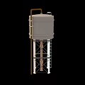 Industrial Water Tank Equipment With Metal Support Structure And Vertical Pipeline
