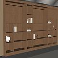 Modern Bookcase Decorative Cabinet 3d model