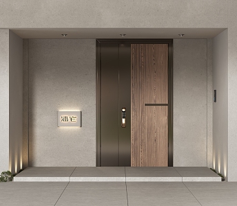 Modern child and mother door entrance door 3d model