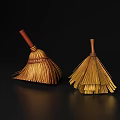 Straw Brooms with Wooden Handles in Different Sizes for Home Cleaning Tools
