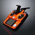 Orange Electronic Drone Remote Controller With LCD Display And Dual Joysticks