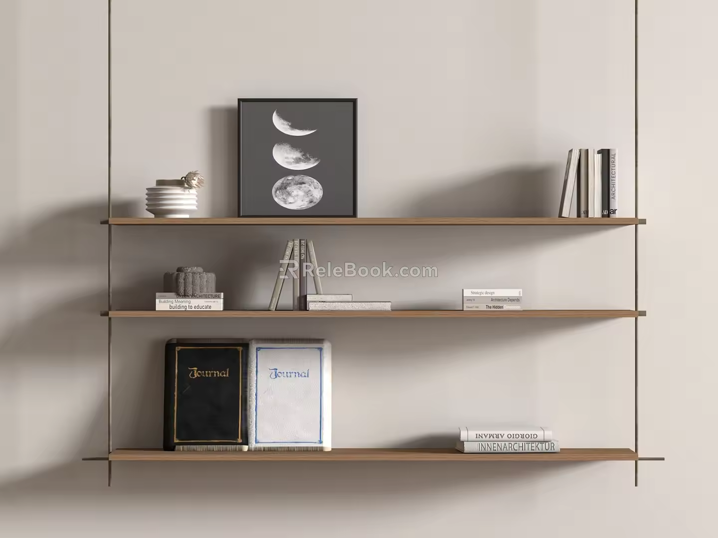 Metal Partition Bookshelf Storage Rack 3d model