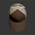 Stylish Brown Trucker Hat With Mesh Back Panel On Dark Background 3d model