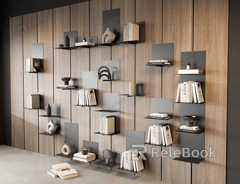 Modern Bookshelf Stereo Bookshelf Storage Rack model