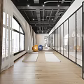 Modern Fitness Studio With Pilates Reformer Equipment And Training Space Interior