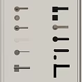 Modern handle hardware door handle 3d model