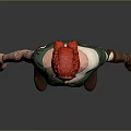 Red Haired Female Adventurer Wearing Green Top Brown Belt Gray Pants And Boots