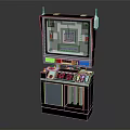 Retro Arcade Game Machine With Vintage Design Screen Display And Control Panel Buttons 3d model