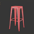 Modern White Metal Bar Stool With Sleek Design And Sturdy Structure