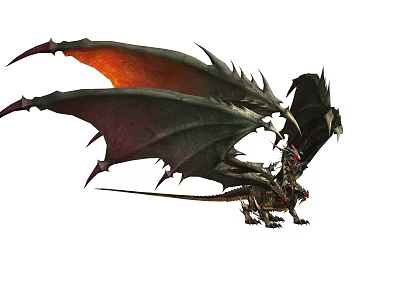 Modern Three-headed Dragon 3d model