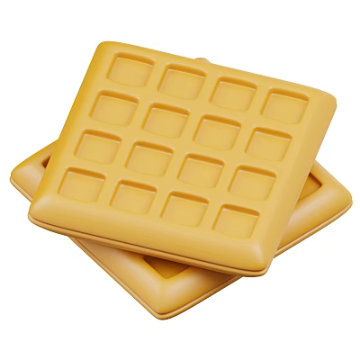 Modern Bread Cookie Cartoon Food 3d model