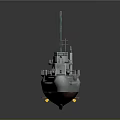 modern ship warship 3d model