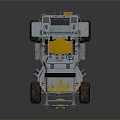 Yellow And Silver Off Road Car With Large Tires Open Design And Front Seats