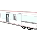 Vintage Pink And Light Blue Caravan With Windows Door And Towable Design