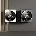 Modern Washing Machines With Round Control Panels In White And Gray Design