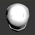 White Tactical Weapon Helmet With Black Visor And Reflective Surface On Dark Gradient Background Design 3d model
