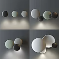 Modern Circular Pendant Lights in White Beige Black for Minimalist Interior Decor