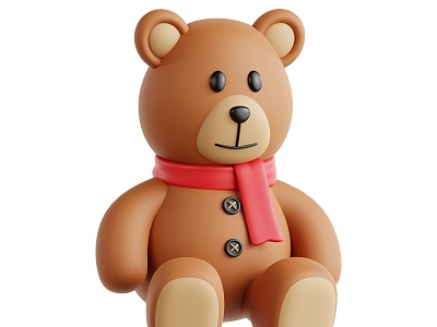 Modern teddy bear cartoon teddy bear 3d model