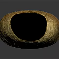 Ancient Golden Ornament With Intricate Patterned Design And Shiny Detailed Surface