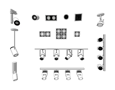 Modern spotlight spotlight downlight rail spotlight 3d model