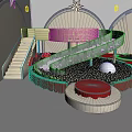 Fun Indoor Playground Equipment With Slide Ball Pit Trampolines Stairs And Round Arches