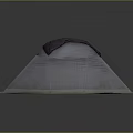 Outdoor Camping Tent Furniture With Colorful Pillows And Blankets On Top